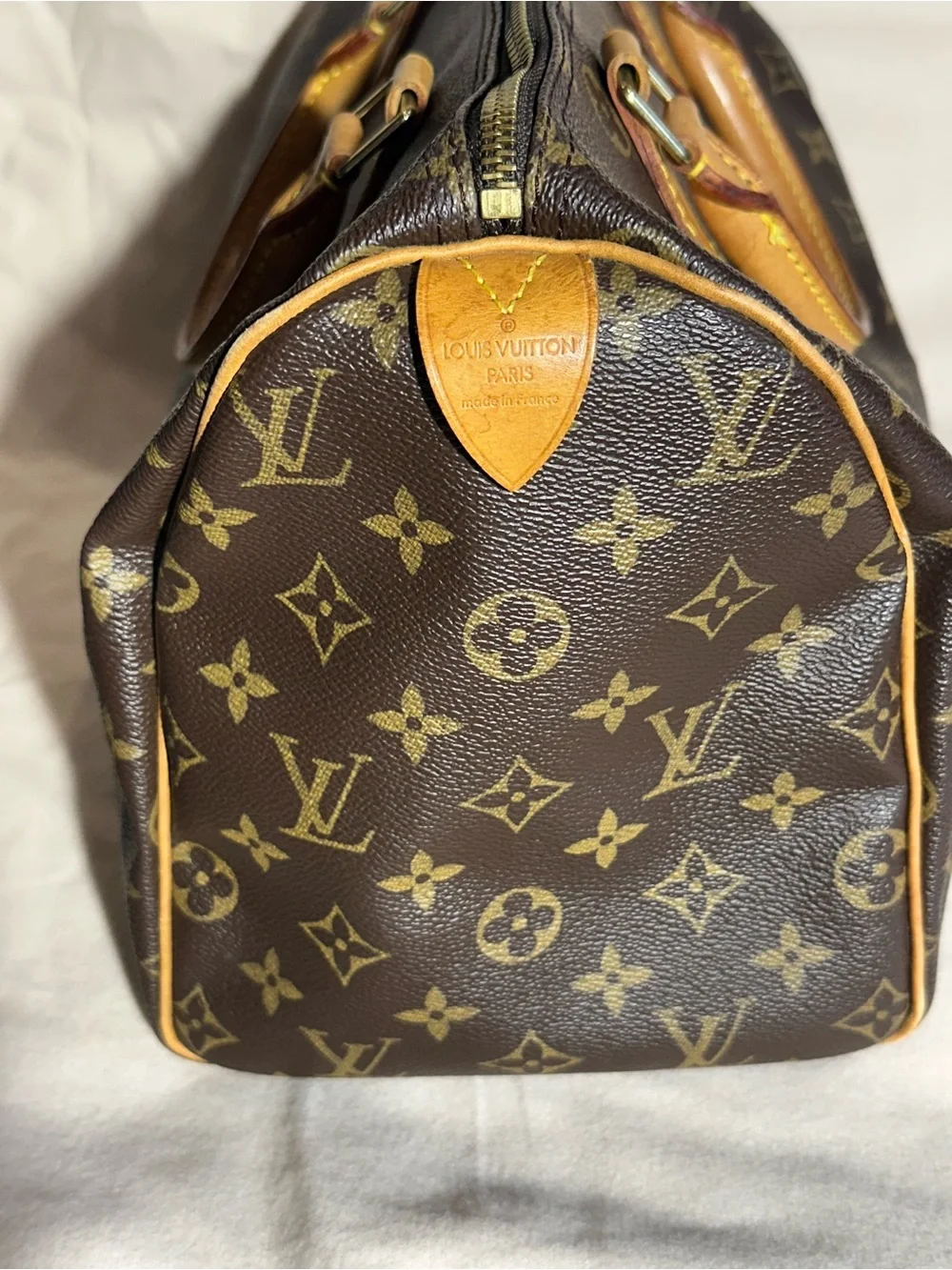 Louis Vuitton Monogram Speedy 30 Satchel in Brown and Tan